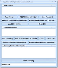 Copy Files to Multiple Folder Locations Software screenshot